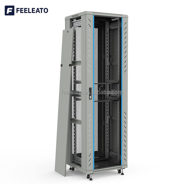 High Quality Data Center Server Rack Floor Standing 19Inch Mesh Door Metal Network Cabinet SPCC Cold Rolled Steel Powder Coated