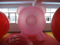 Poupée animale gonflable de cochon de dessin animé rose de BeiLe PVC. Grande mascotte gonflable d'animal de PVC. Poupée animale gonflable de publicité