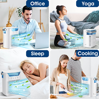 Mini climatiseur humidificateur portable USB 700 ml écologique, ventilateur de refroidissement, batterie 2000 mAh, électrique, en plastique, pour voitures, hôtels, camping-cars