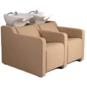 Asiento <span class=keywords><strong>triple</strong></span> Salón de belleza Silla de spa Lavado de cabello Champú Silla Estación de champú Fregadero y silla - Product Image 6