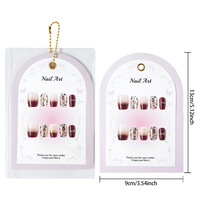 Bestseller – Ongles carrés courts en acrylique, motif léopard rouge, style français séduisant et sexy, pour éclaircir la peau des doigts
