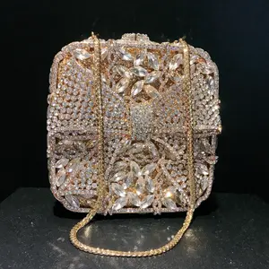 Amiqi MRY12 bayanlar akşam tam elmas çanta özelleştirilebilir düğün yay akşam çanta OEM örnek