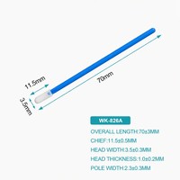 Spons Busa Industri XWK Bebas Serat, Tisu Pembersih Lensa, Spons Ujung Datar, Spons Busa Cleanroom, Tongkat Pembersih