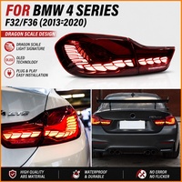 Pour BMW Série 4 F32 F36 2013-2020, ensemble de feux arrière LED dynamiques séquentiels OLED style GTS à effet écaille de dragon, mise à niveau des feux arrière