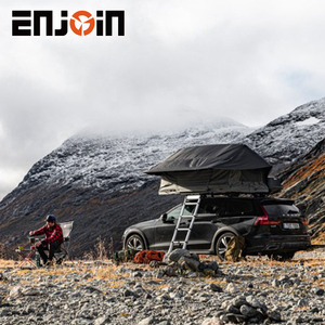 Enjoin 2021 một rộng rãi màu đen mềm Vỏ trên mái nhà lều ngủ hai người lớn và nếp gấp nhỏ gọn hình tam giác mái nhà hình dạng với 2 Skylight - Product Image 6