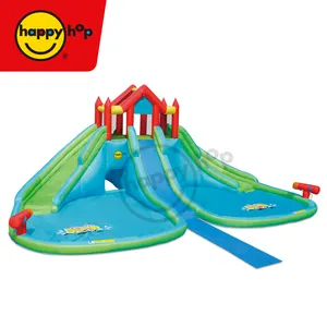 Parque Acuático gigante Happy Hop 9283, tobogán acuático inflable, piscina grande y tobogán para la venta