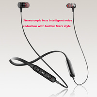JIND Headset Handsfree 110mAh kustom penjualan laris Headphone In-ear magnetik Neckband Earphone olahraga Earphone nirkabel