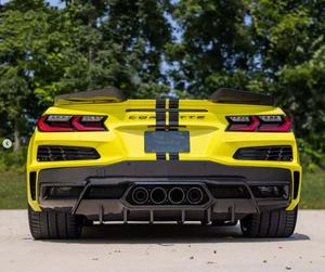 Kit carrosserie en fibre de carbone sèche de haute qualité pour Chevrolet <span class=keywords><strong>Corvette</strong></span> C8 Z06, diffuseur arrière en fibre de carbone sèche, lèvre arrière <span class=keywords><strong>Corvette</strong></span> C8 - Product Image 2
