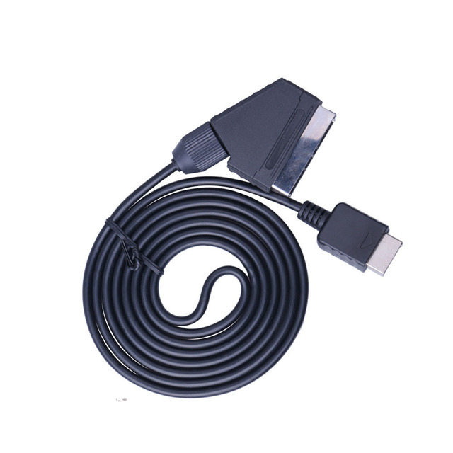 RGB Scart Cable TV AV Lead Real RGB Scart Cable Replace Connection Cable for PS1 PS2 PS3 Slim