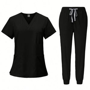 V-Neck for Classic Fit 3 Pockets High Performance Easy Care Women Scrub <b>Top</b> Doctor Short Sleeved Work Uniform - Product Image 4