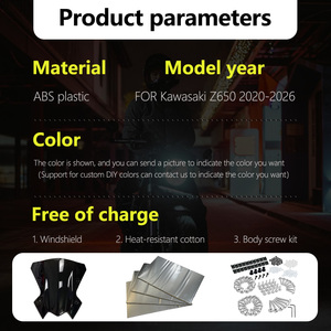 Kit de Carenado Personalizado para Motocicleta Kawasaki <span class=keywords><strong>Z650</strong></span> 2020-2026 Z 650 <span class=keywords><strong>2023</strong></span> 2024 2025, Inyección ABS, ZR650-102a - Product Image 2