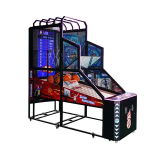 Fábrica atacado interior moeda-operado luxo rua LCD basquete tiro treinamento máquina automática basquete jogo máquina