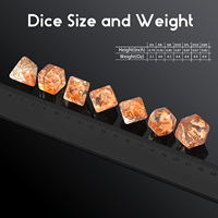 Grosir set dadu kartun hewan DND, dadu Resin polhedral banyak sisi untuk permainan RPG D & D dugeon dan Naga