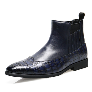 Bottes Chelsea Chukka Western de Luxe Tendance en Cuir PU Véritable Respirant pour Hommes – Résistantes à l'Usure, Décontractées, Hiver - Product Image 6