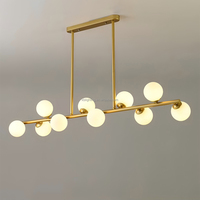 Nouveau Design LED Creative Personnalisé Suspension Bande Boule Lustre en Albâtre pour Bar Table Café Salle à Manger