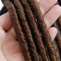 Longues fausses dreadlocks pré-bouclées de 18 pouces, style gypsy, 24 mèches/paquet, fibres synthétiques de haute qualité résistantes à la chaleur, cheveux raides pour crochet.