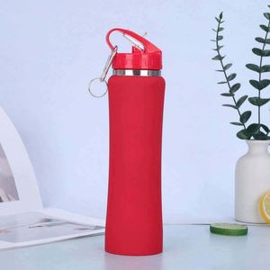 OEM ODM Supported Stainless Steel Vacuum Flask 600ml <b>750ml</b> Sports <b>Water</b> <b>Bottle</b> Straw Lid Portable Outdoor Camping Hiking - Product Image 2