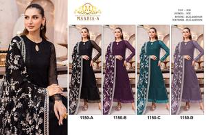 El último traje pakistaní de tela Georgette con Secuencia de bordado funciona con traje de ropa pakistaní Moti - Product Image 6