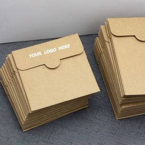 <b>Thick</b> Kraft Paper Envelope Bags, Square Recycled Cardboard Pouches for <b>Ribbon</b>, Mirror, Card Eco Friendly Promotional Packaging - Product Image 1