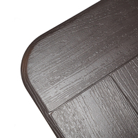 Vente en gros Table rectangulaire pour pique-nique extérieur personnalisée, jardin, camping, fête de mariage, banquet, plastique grain de bois, table pliée en deux pour événement