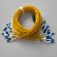 Cordon de brassage fibre optique monomode G657A1 LC UPC vers LC UPC 24 fibres, longueur personnalisée, câble de dérivation OFNP 3.0mm à 1.6mm, 1M