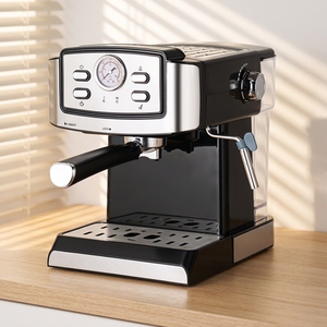 Household Semi Automatic <b>Coffee</b> <b>Machine</b> 15 Bar High Pressure Espresso Maker Stainless Steel For Latte Cappuccino - Product Image 1