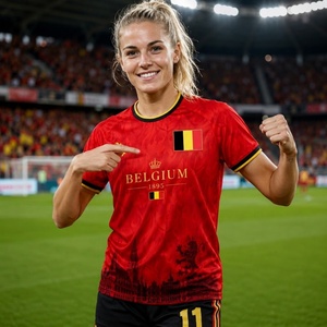 Maillot de football et short de l'équipe nationale belge classique domicile/extérieur 2026 2018 <span class=keywords><strong>2022</strong></span> 2014 – Tenue de la <span class=keywords><strong>Coupe</strong></span> <span class=keywords><strong>du</strong></span> <span class=keywords><strong>Monde</strong></span> de football de Belgique - Product Image 1