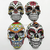 Masque Complet d'Halloween Respirant et Tendance en PVC Noir, Imprimé 1 Couleur, pour Cosplay et Carnaval - Vente en Gros Zhizunlin