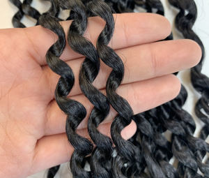 Risposta passione ritorta uncinetto capelli 18 ''onda riccia elastico Afro Nubian primavera Twist per donna nera - Product Image 3