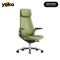 Nouveau fauteuil présidentiel tendance en cuir véritable, design ergonomique, directement de l'usine, adapté aux bureaux d'entreprise et aux salons VIP