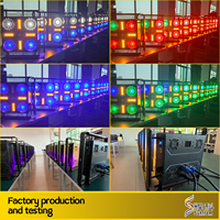 Luz de Escenario Profesional LED Matrix Blinder Wash de 350W, 4x50W RGB, 4x40W Ámbar COB RGBA, IP53 DMX para Escenarios y Arenas