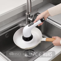 Nettoyeur rotatif sans fil rechargeable CE 1500 tr/min, brosse de nettoyage électrique 9 en 1 à long manche pour cuisine, baignoire, sol, voiture