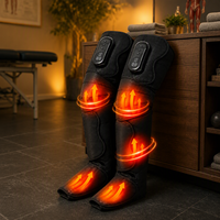 Bottes de récupération par compression d'air Eveekon pour les jambes entières, bottes de compression sans fil avec dispositifs de massage chauffants pour les pieds et les genoux