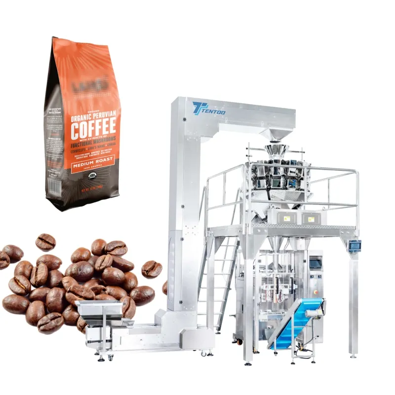 Automatische vertikale Mehrkopf waage mit Wiege füllung Schokoladen kaffeebohnen verpackungs maschine