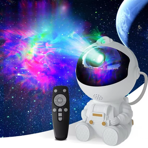 Lámpara Proyector Espacial Moderna Blanca Lonvel, Luz Nocturna LED de Dibujos Animados de Astronauta para Dormitorio Infantil, Control Remoto, Funciona con Pilas, Residencial - Product Image 5