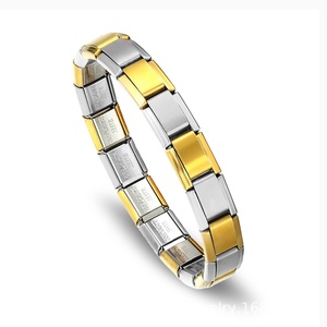 Pulsera de Cadena Elástica Cuadrada de Acero Inoxidable con Dijes Modulares de Diseño Italiano 2026, Regalo para Mujer - Product Image 6