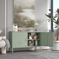 Meuble TV en acier de couleur nouvelle avec un grand espace, 1 étagère, support TV en métal pour le salon