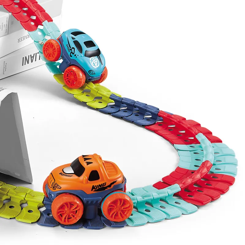 Giocattoli per bambini all'ingrosso fai da te intercambiabile elettrico assemblaggio ferroviario giocattolo Anti gravità Rail Toy Car