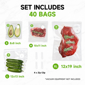 Sacs de conservation alimentaire gaufrés à fermeture éclair avec pompe pour cuisson sous vide – Sacs de mise sous vide sécurisés et pratiques - Product Image 4