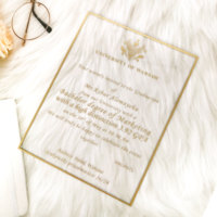 Offre Spéciale – Invitations de Mariage Pliables en Velours, Cartes de Mariage Acryliques Faits Main de Luxe avec Estampage Or et Boîte Cadeau