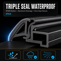 Couverture de benne rigide pliable en trois parties, profil bas, montage encastré, sans perçage, étanche pour Dodge Ram 1500 OEM ODM