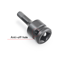 Jeu de douilles hexagonales 1/2 pouce H4 H5 H6 H8 H10 H12 H14 H17 H19 9 pièces 60 mm en acier Cr-Mo phosphate noir