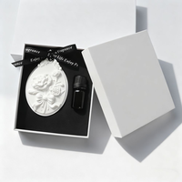 Aromathérapie suspendu désodorisant ovale porcelaine fleur céramique huile essentielle diffuseur cadeau voiture garde-robe parfum