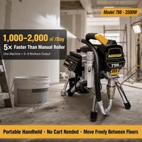 Mesin Semprot Cat Airless Bertekanan Tinggi dengan Motor Brushless untuk Pengecatan Dinding DIY, Cocok untuk Cat Lateks