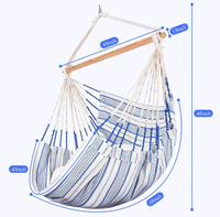 Vente chaude Intérieur Extérieur Macramé Suspendu Hamac Chaise Balançoire pour Chambre Bambou Épandeur Bar Hamac Chaise