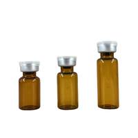 Flacon tubulaire en verre de 3 ml, type pénicilline, pour sérum lyophilisé, aliquote, solution de stock, liquide oral, avec bouchon en caoutchouc, pour cosmétiques