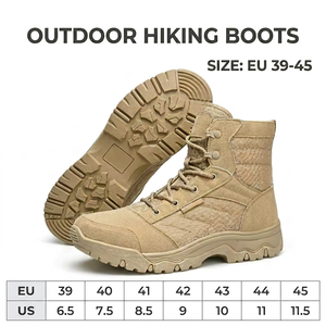 Wholesale Professional <strong>Weatherproof</strong> Leather Hiking Boots for Male Nature Mountain Trekking <strong>Shoes</strong> Rubber Sole - Product Image 5