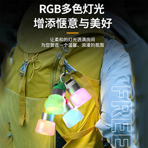 Camping Light <b>Led</b> <b>Rechargeable</b> Portable Hanging <b>Lantern</b> For Outdoor Hiking Cycling Warm White Light - Product Image 2