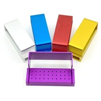 Boîte de désinfection pour porte-fraiseurs dentaires en diamant FG à 30 trous, autoclave, porte-fraiseurs en aluminium, outils dentaires