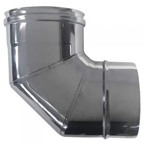 Tuyau de cheminée en acier inoxydable isolé à double paroi incurvé 90 DN 130/180 - Product Image 1